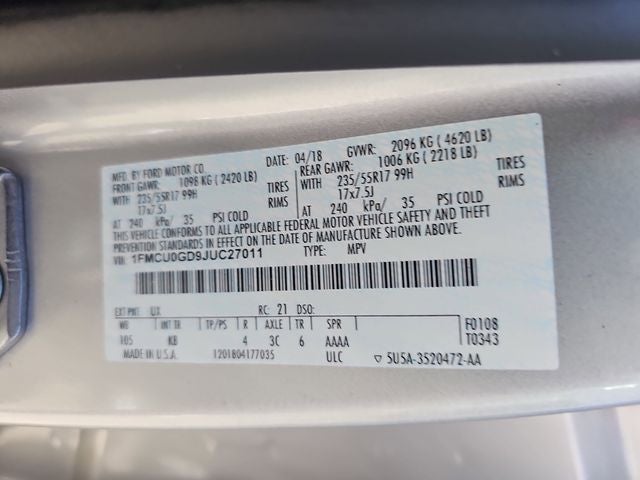 2018 Ford Escape SE