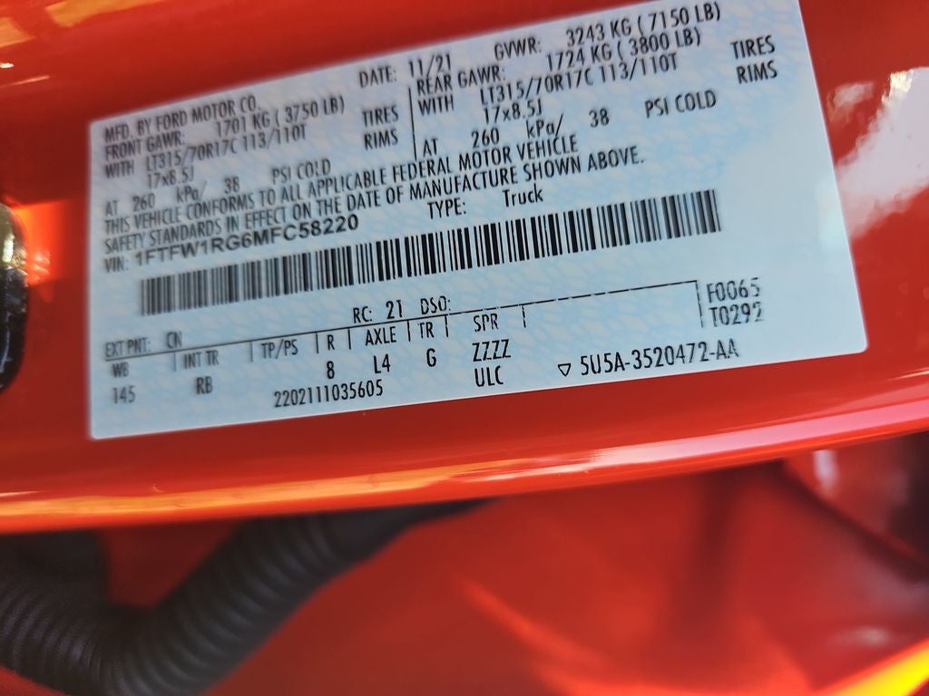 2021 Ford F-150 Raptor