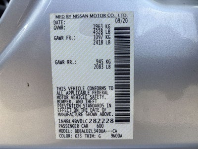 2020 Nissan Altima 2.5 S