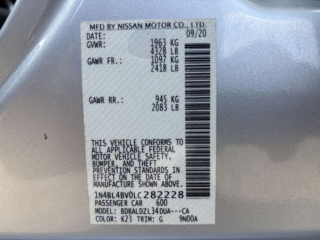 2020 Nissan Altima 2.5 S