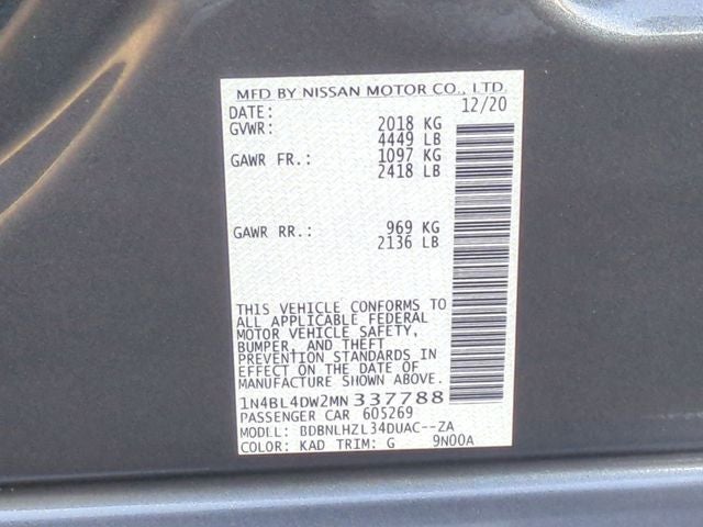 2021 Nissan Altima 2.5 SV