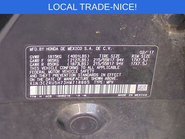 2017 Honda HR-V EX-L w/Navigation