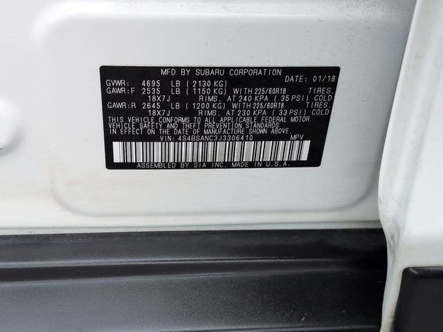 2018 Subaru Outback 2.5i Limited