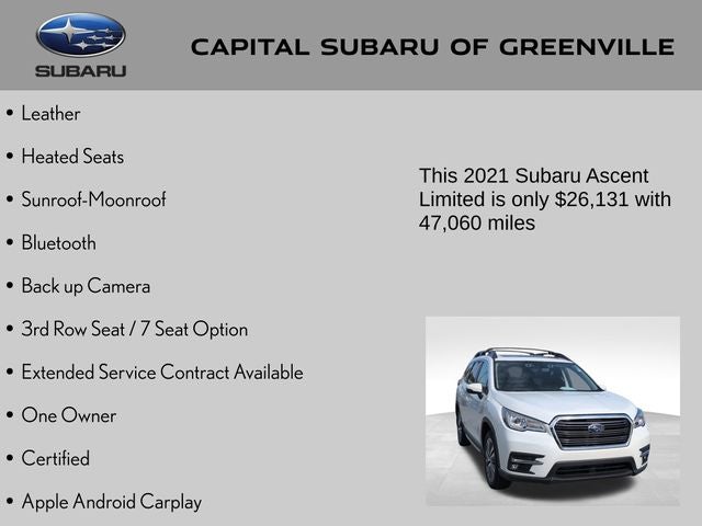 2021 Subaru Ascent Limited