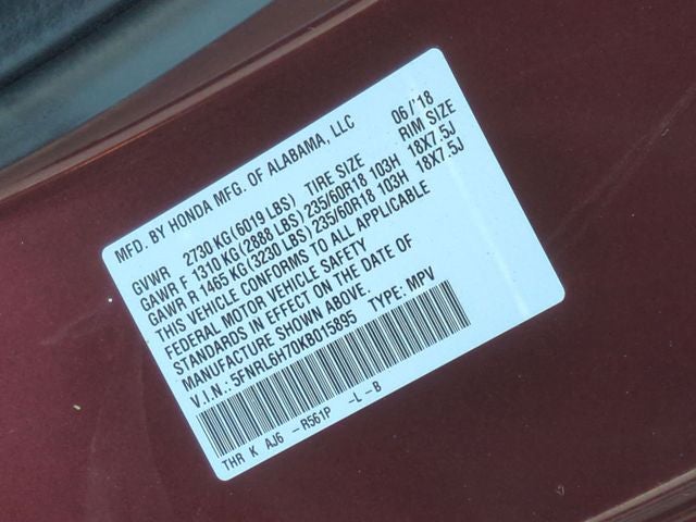 2019 Honda Odyssey EX-L