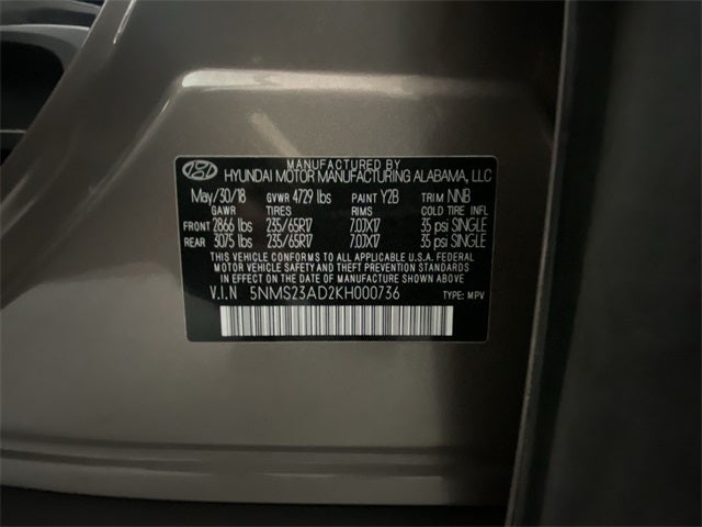 2019 Hyundai Santa Fe SE