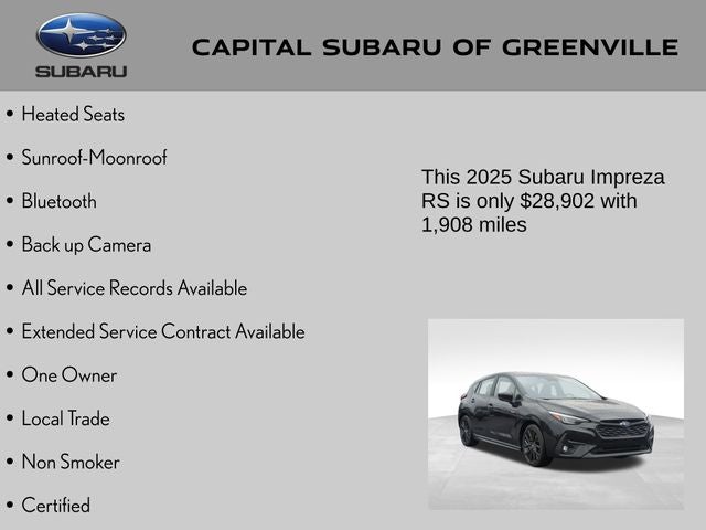 2025 Subaru Impreza 2.5RS