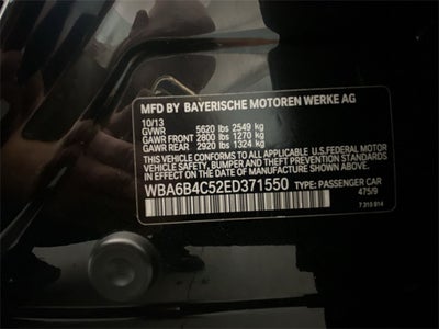 2014 BMW 6 Series 650i xDrive Gran Coupe