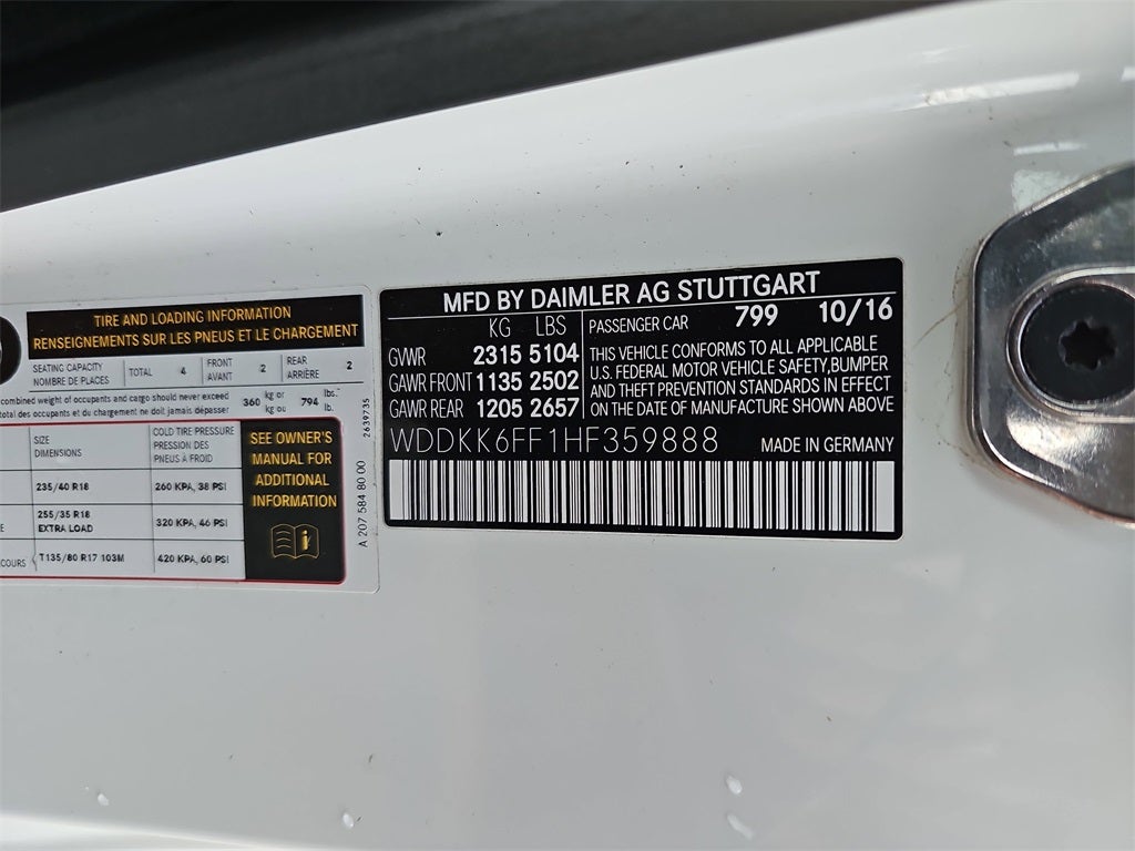 2017 Mercedes-Benz E-Class E 400